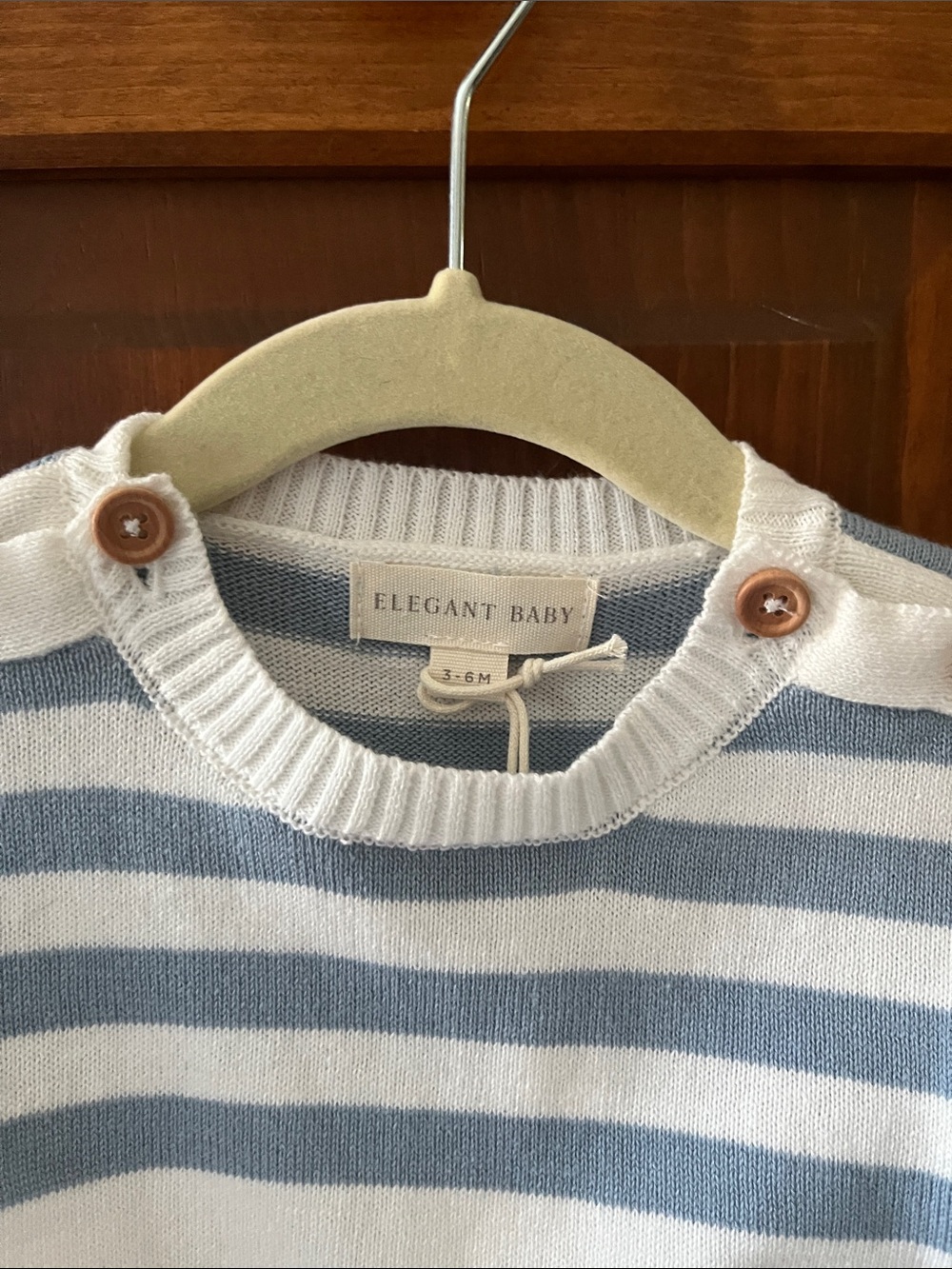 Elegant Baby Blue Stripe Nautical Kids Matching Set Knit Adventure Cargo Sz. 3-6 - Picture 9 of 15